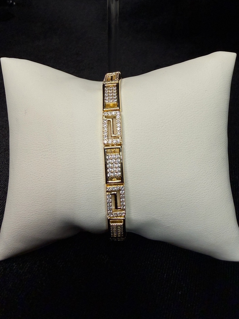 Greek Tennis Bracelet Pavé CZ Box Clasp 6.5-7.5 6.5MM Brand New MUST SEE!